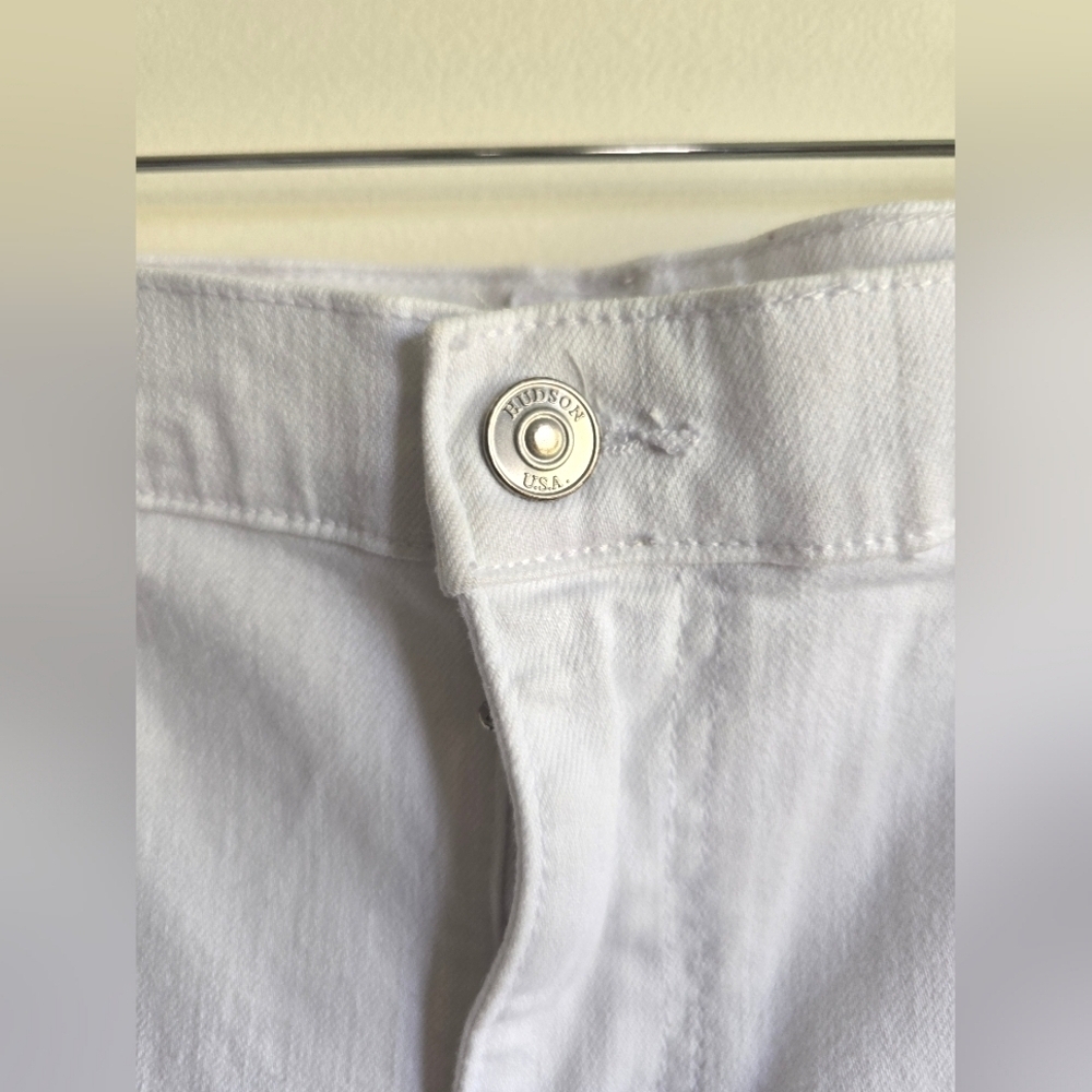 HUDSON, Gracie Midrise Cutoff Short, White, Size 30 - Picture 11 of 14